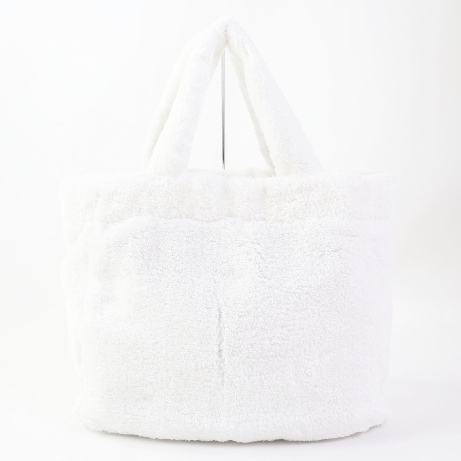 Prada Terry Tote Bag White Black 1BG130