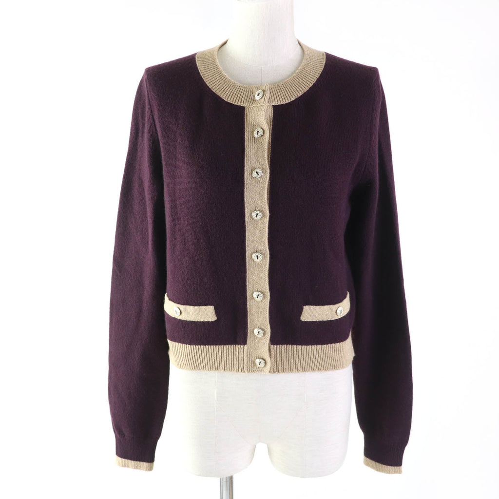Chanel Cashmere Polyester Cardigan 38 Women