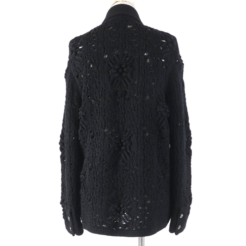 Chanel Cashmere Cardigan COCO Mark Button Black
