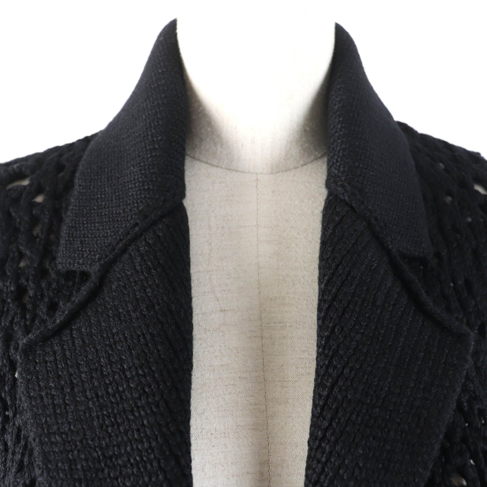 Chanel Cashmere Cardigan COCO Mark Button Black