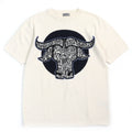Dior Bull Embroidery Tee Ivory Navy S