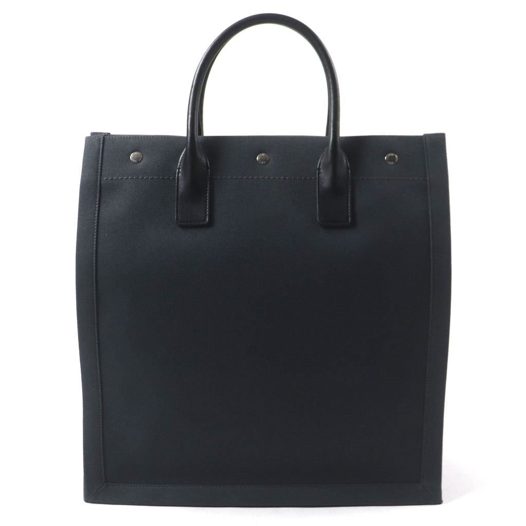 Saint Laurent Paris Rive Gauche N/S Canvas Leather Tote Bag