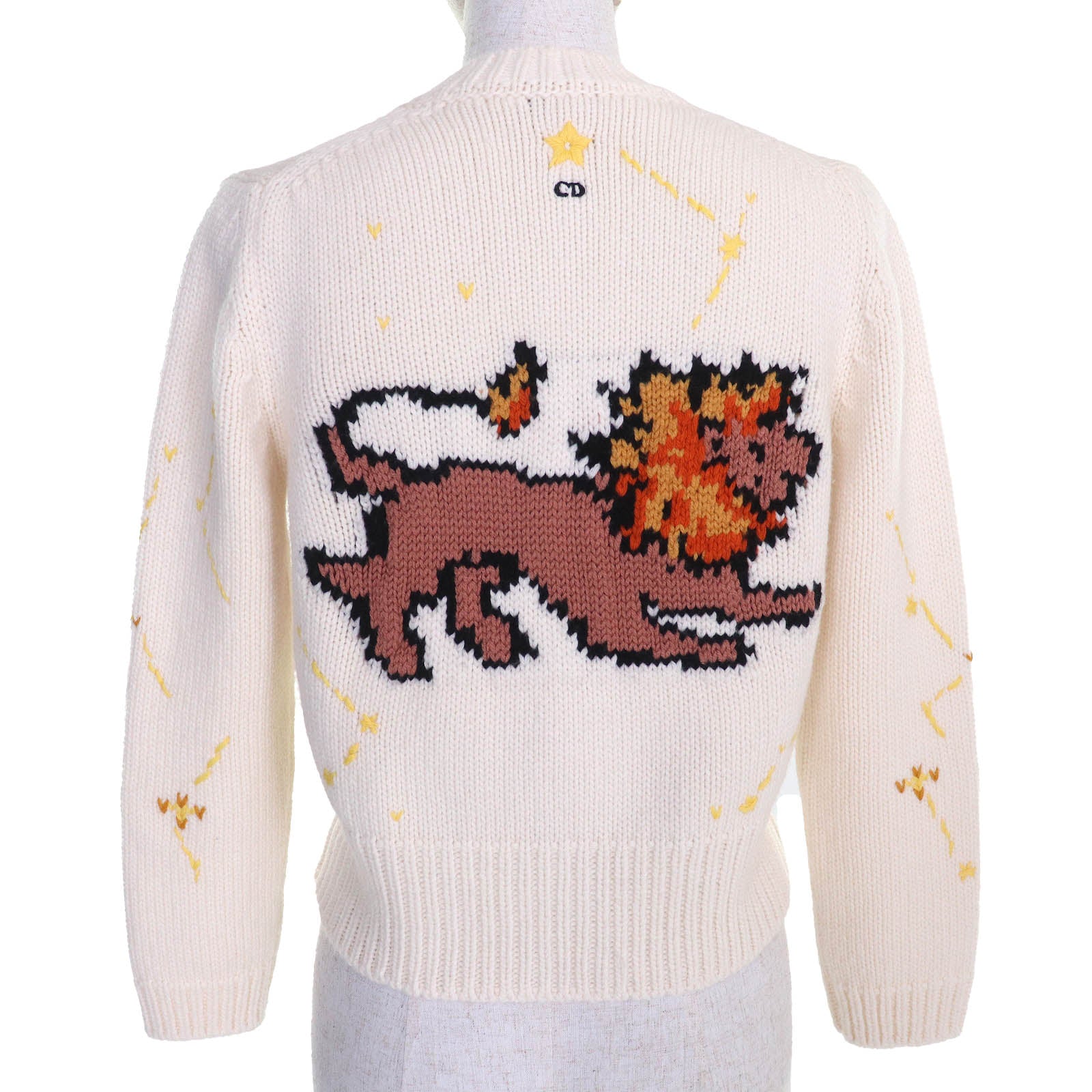 Christian Dior Pixel Zodiac Leo Logo Cardigan