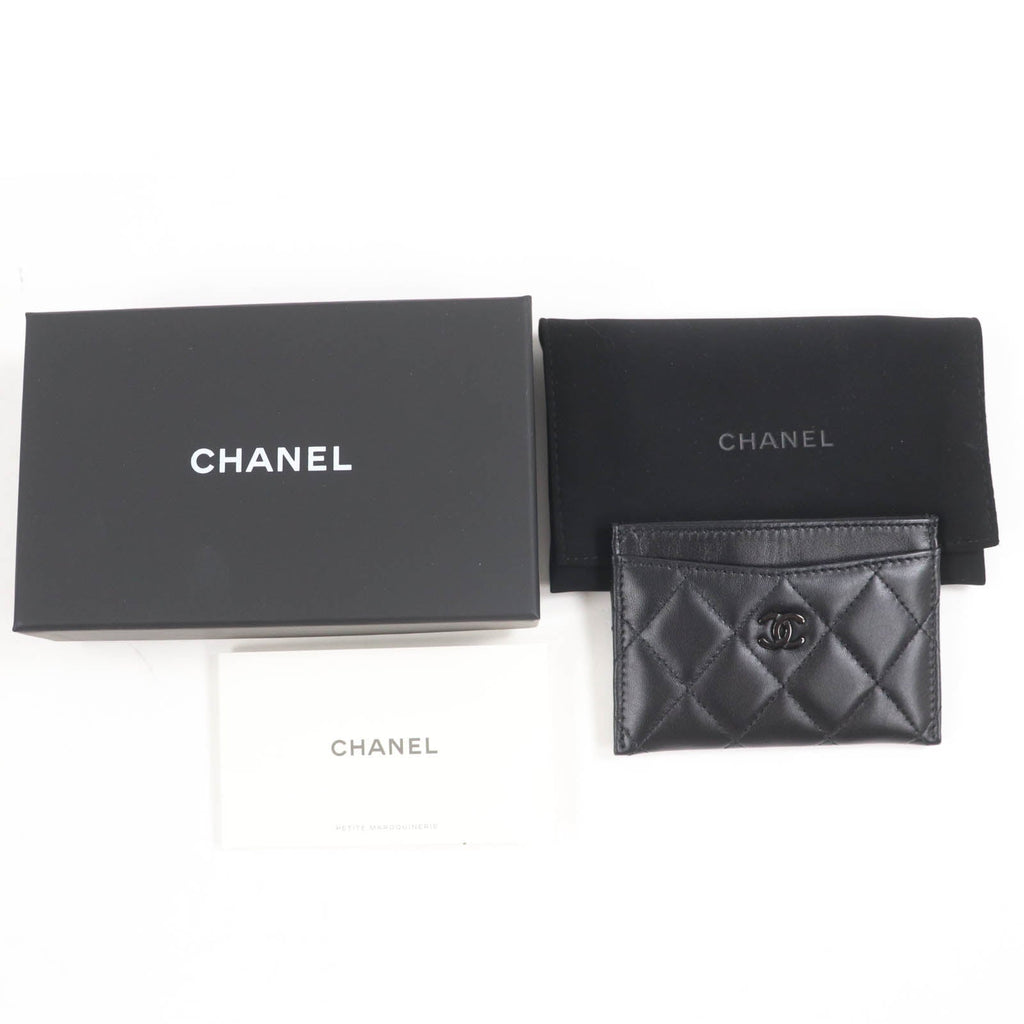 Chanel Card Case Matrasse COCO Mark Lambskin Card Case