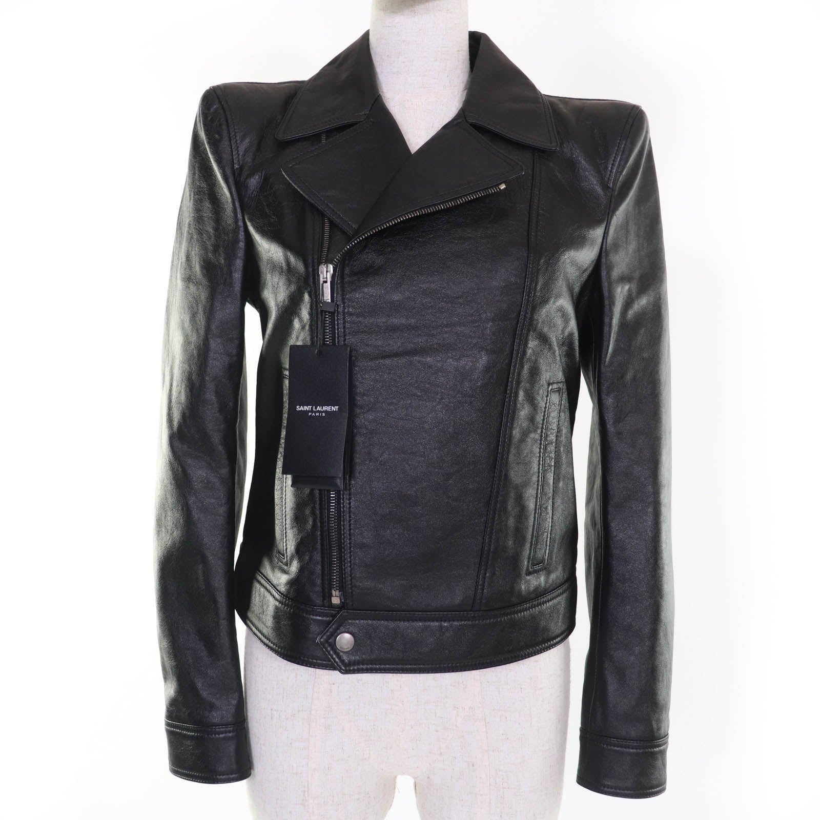Saint Laurent Paris Power Shoulder Calfskin Jacket
