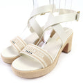 Christian Dior DWAY Logo Canvas Sandals