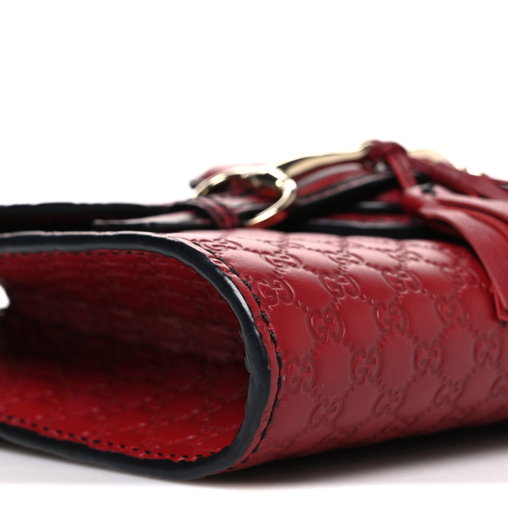 Soft Microguccissima Mini Emily Chain Shoulder Bag Rosso