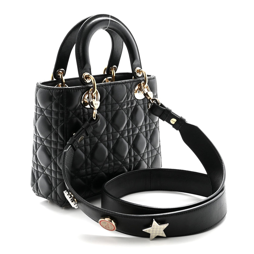 Lambskin Cannage Small My ABCDior Lady Dior Black