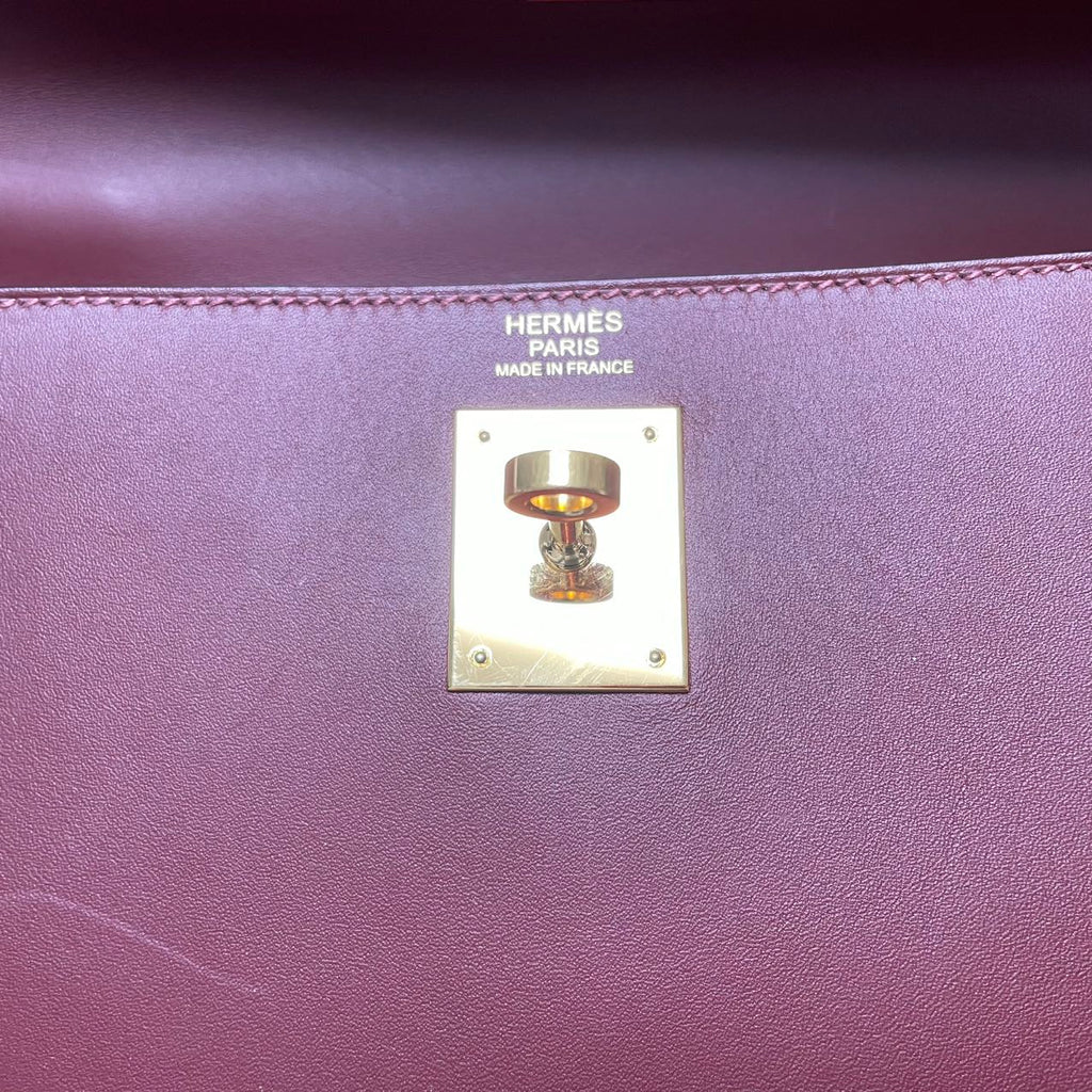 Hermès Kelly 32 Sellier Red (Rouge H) Box Leather 2017