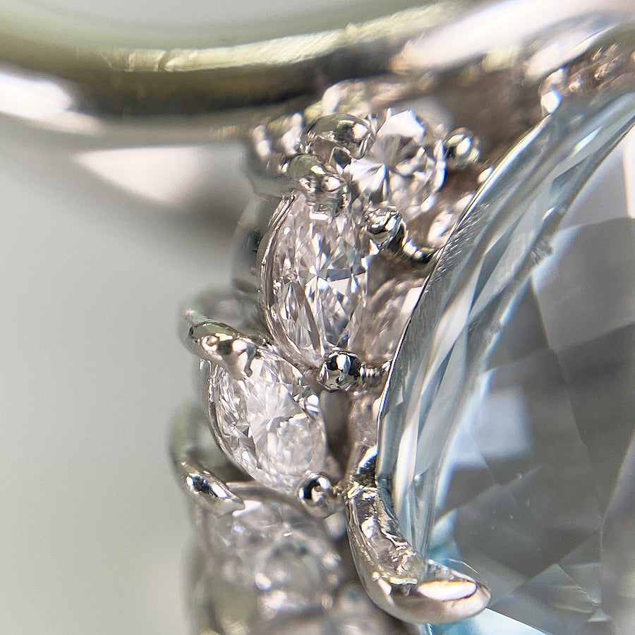 Ring Platinum Aquamarine