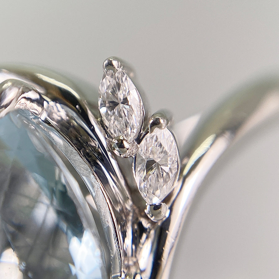 Ring Platinum Aquamarine