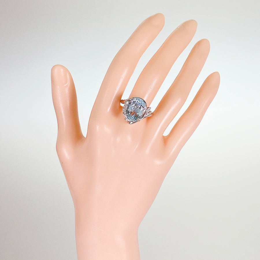 Ring Platinum Aquamarine