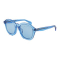 Celine Sunglasses Round Full Rim, Transparent Blue Frame and Grey Lens CL40017F84V