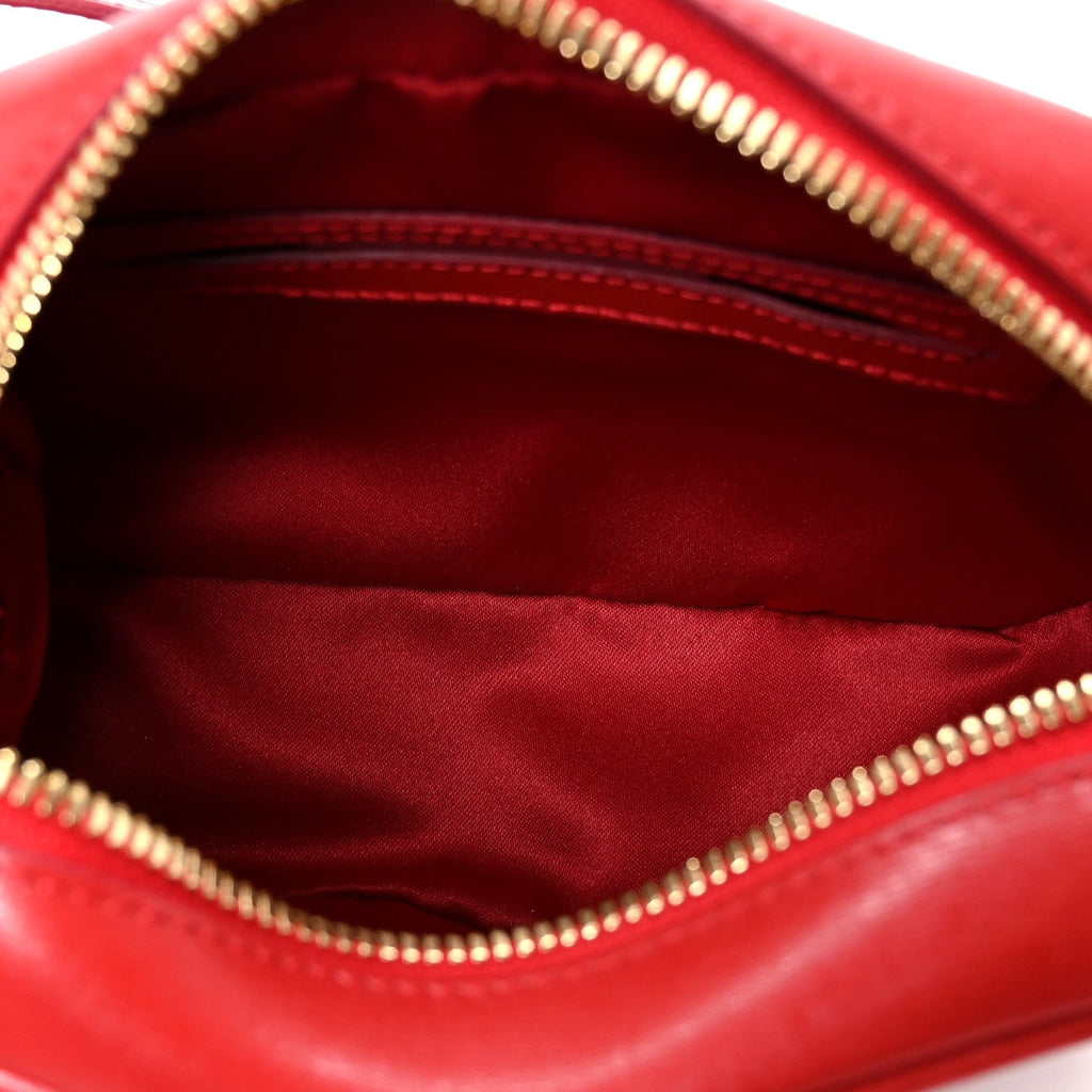 Calfskin Gancini Camera Crossbody Bag Red