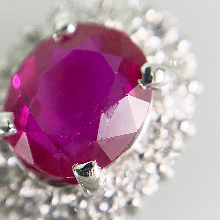 Necklace Platinum Platinum Ruby