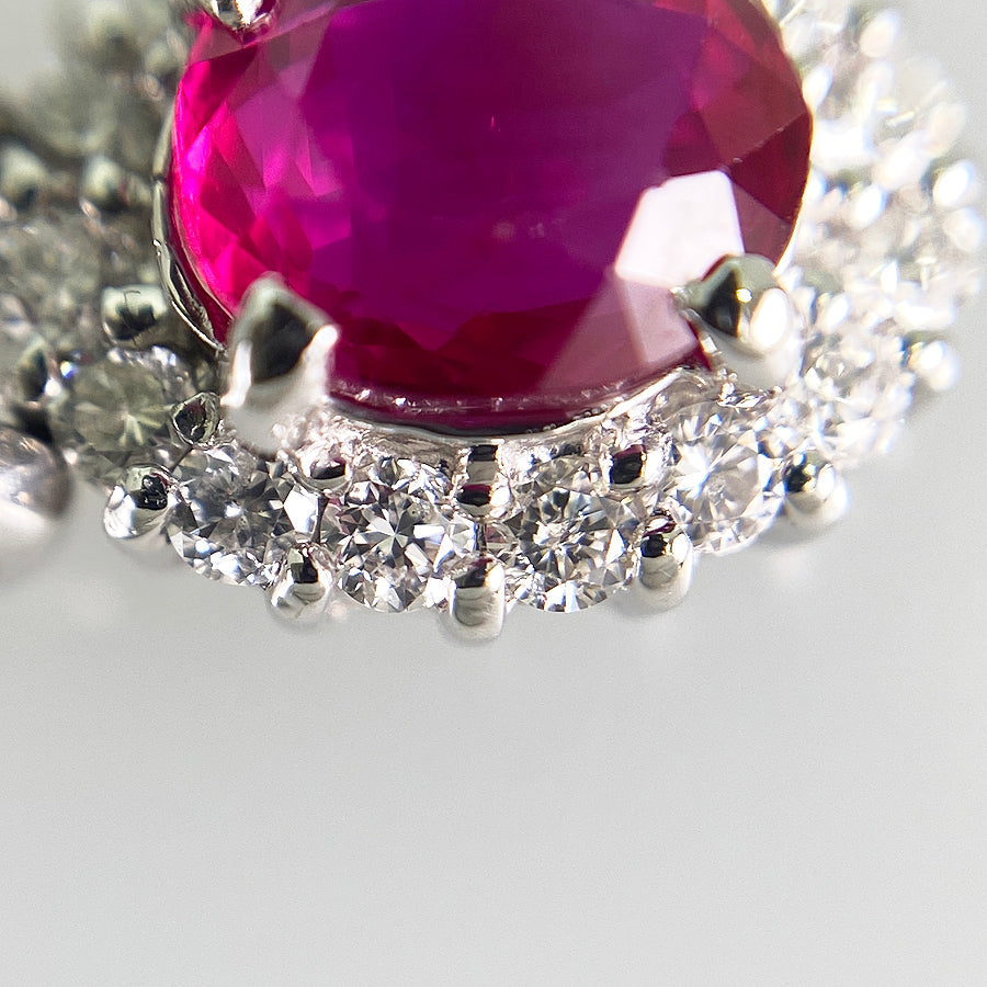 Necklace Platinum Platinum Ruby