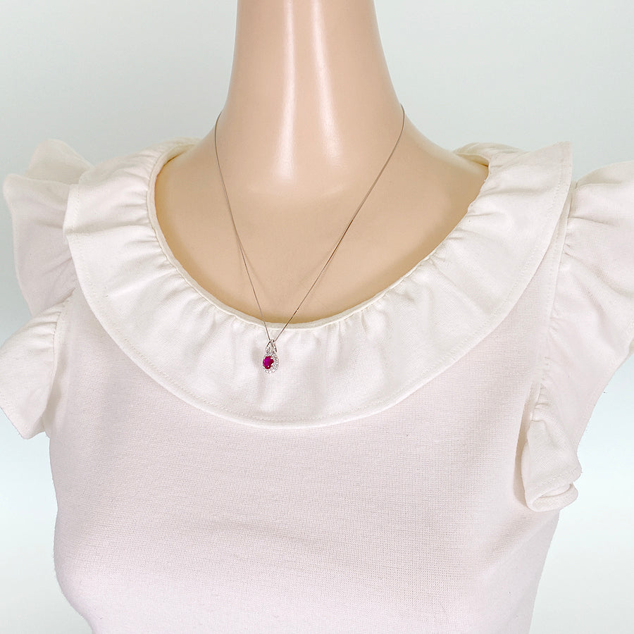 Necklace Platinum Platinum Ruby