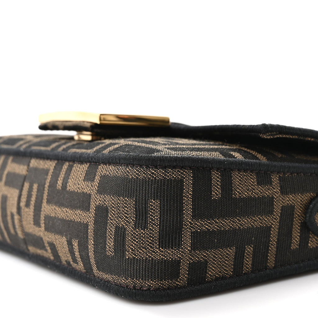 Fabric Jacquard FF 1974 Mini Baguette Tobacco Moro Black