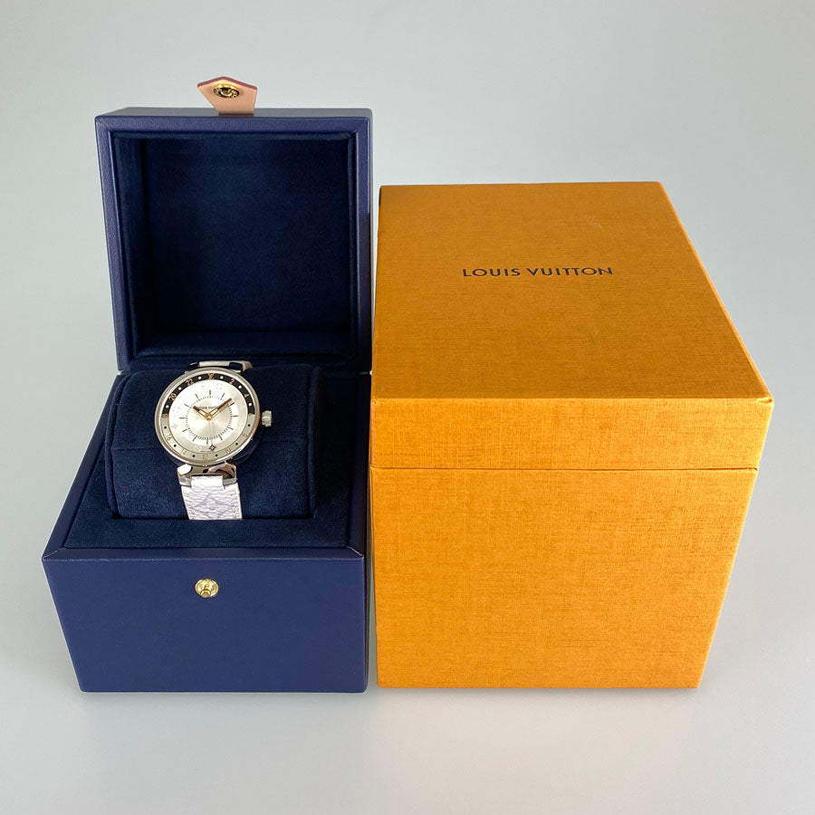 LOUIS VUITTON Tambour Moon Dual Time QA104 Women's Watch