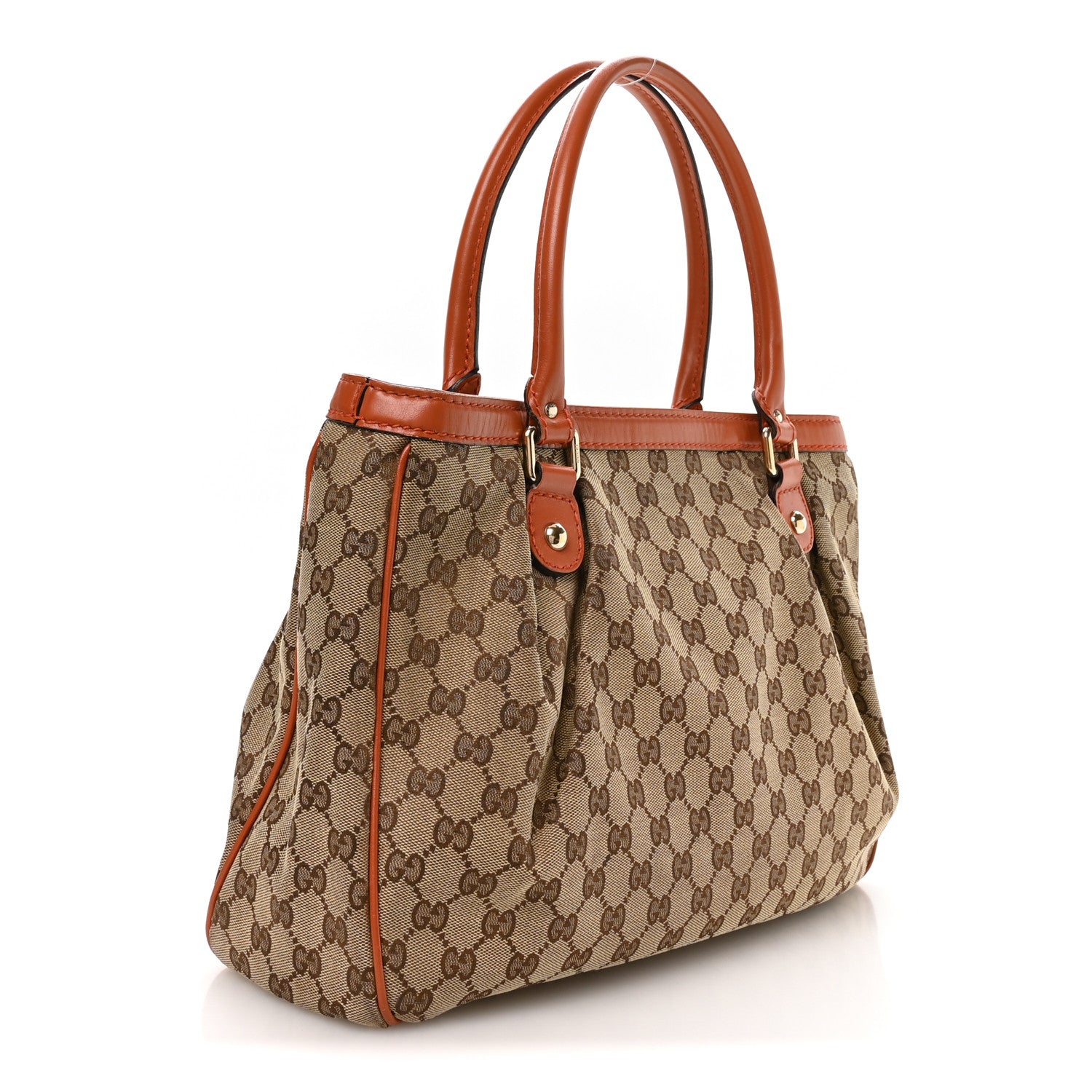 Monogram Medium Sukey Top Handle Tote Beige Orange
