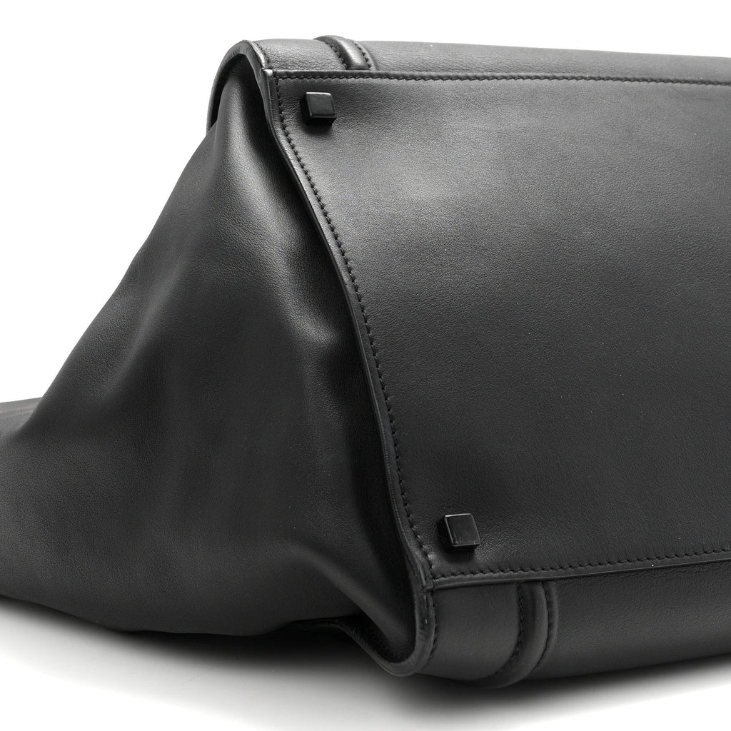 Grained Calfskin Medium Phantom Luggage Black