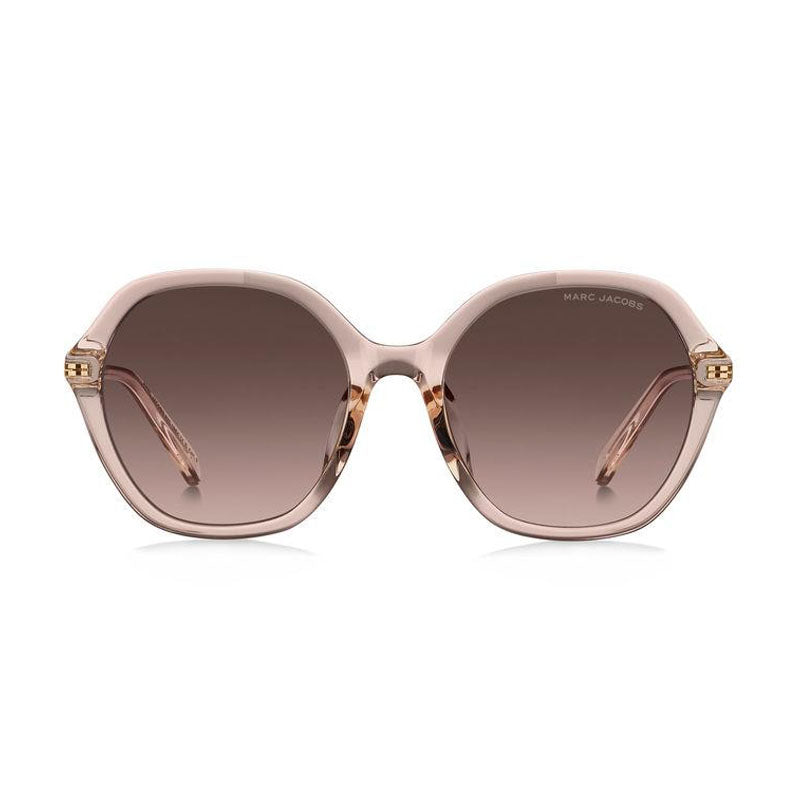 Marc Jacobs Sunglasses Square Full Rim, Transparent Brown Frame and Brown Gradient Lens MARC728/F/S035JHA