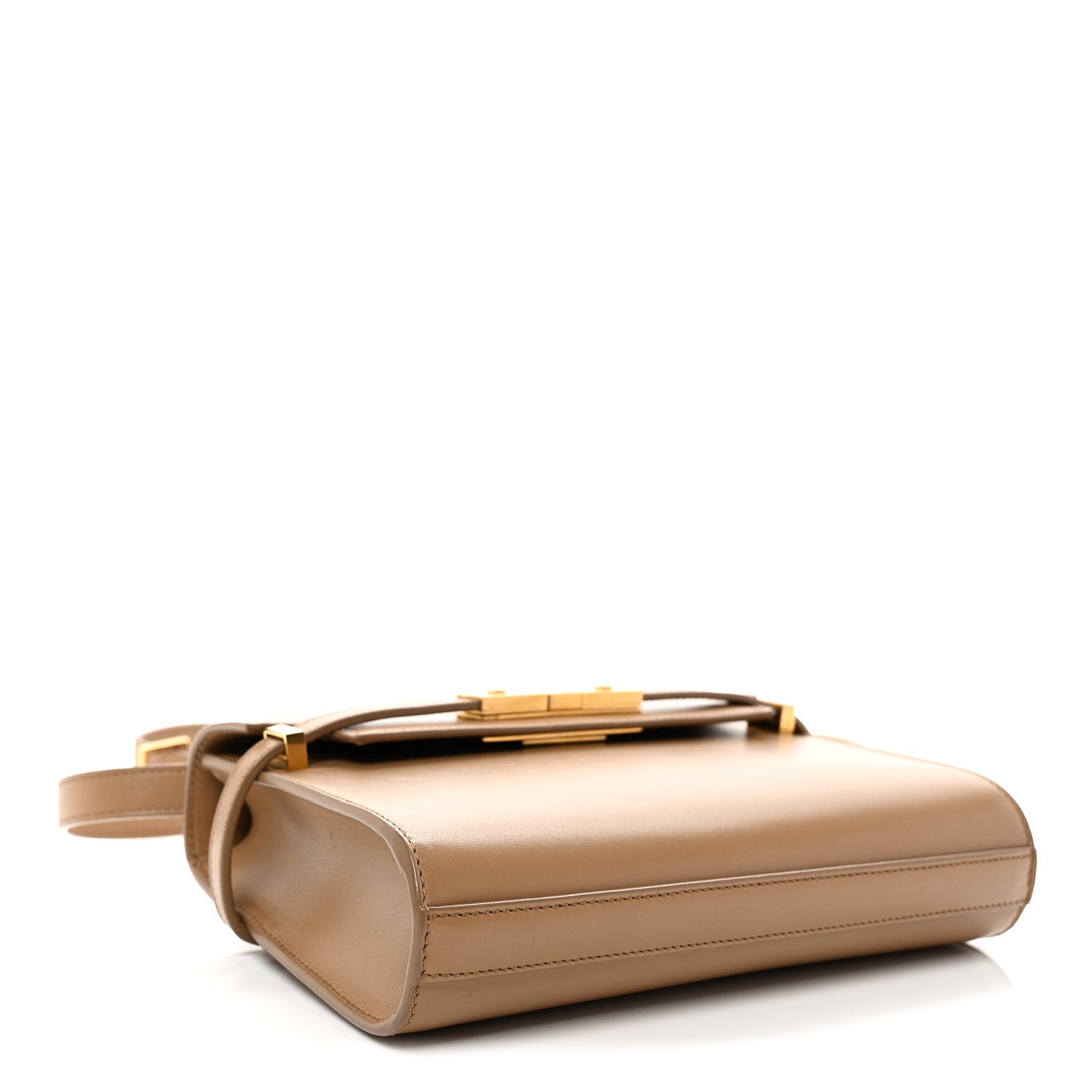 Smooth Calfskin Mini Manhattan Shoulder Bag  Natural Tan