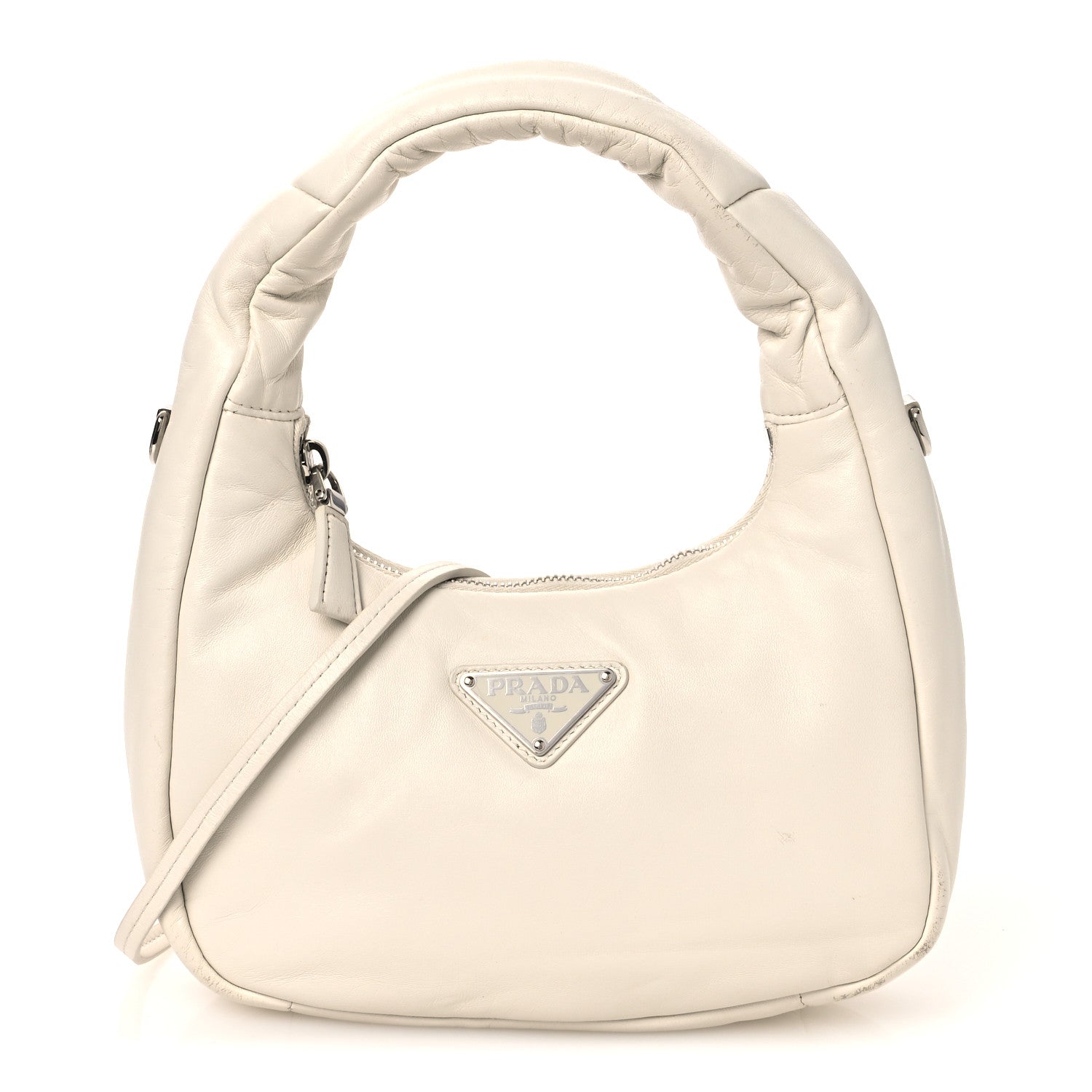 Nappa Soft Padded Mini Bag White