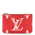 Monogram Giant Double Zip Pochette Rouge