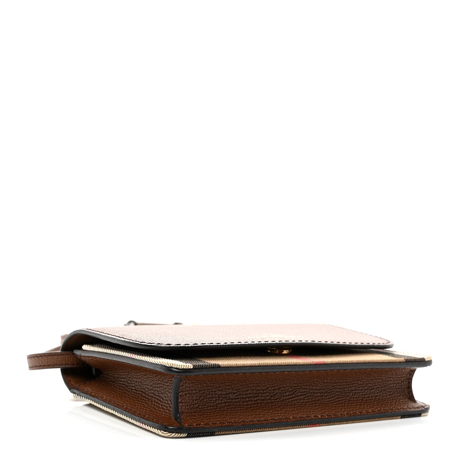 Derby Calfskin House Check Mini Hampshire Crossbody Tan