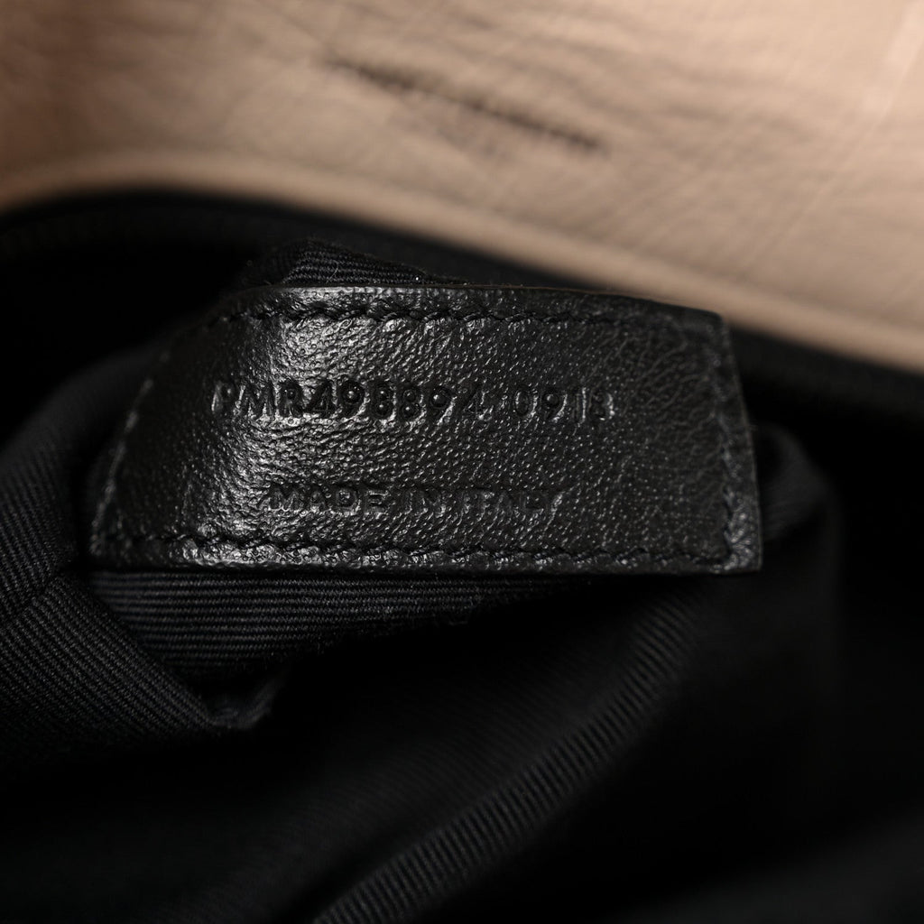 Crinkled Calfskin Matelasse Monogram Medium Niki Chain Satchel Gold Sand