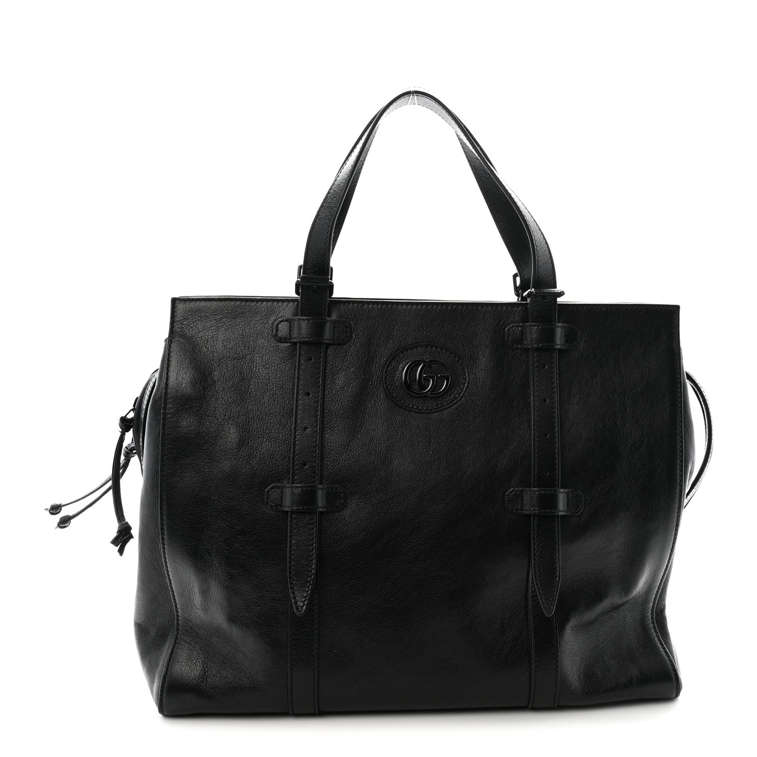Piuma Lux Energy Monochrome Tonal GG Medium Tote Bag Black