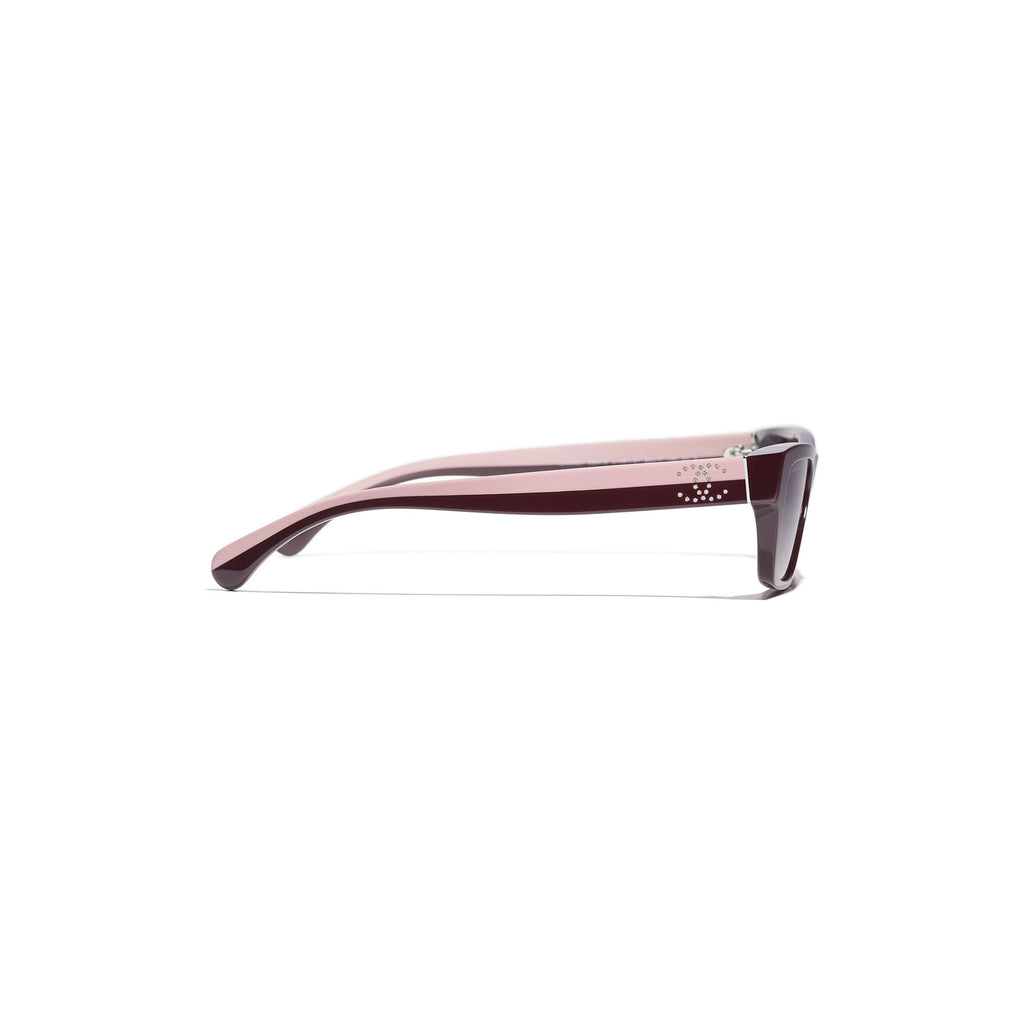 Rectangular Bijou Sunglasses - Bordeaux Acetate (CH5564B)