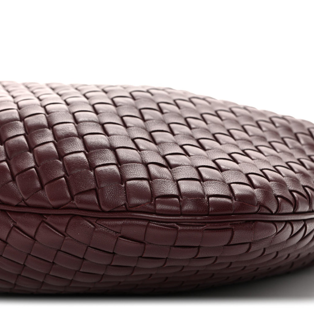Lambskin Intrecciato Medium Padded Veneta Deep Mahogany
