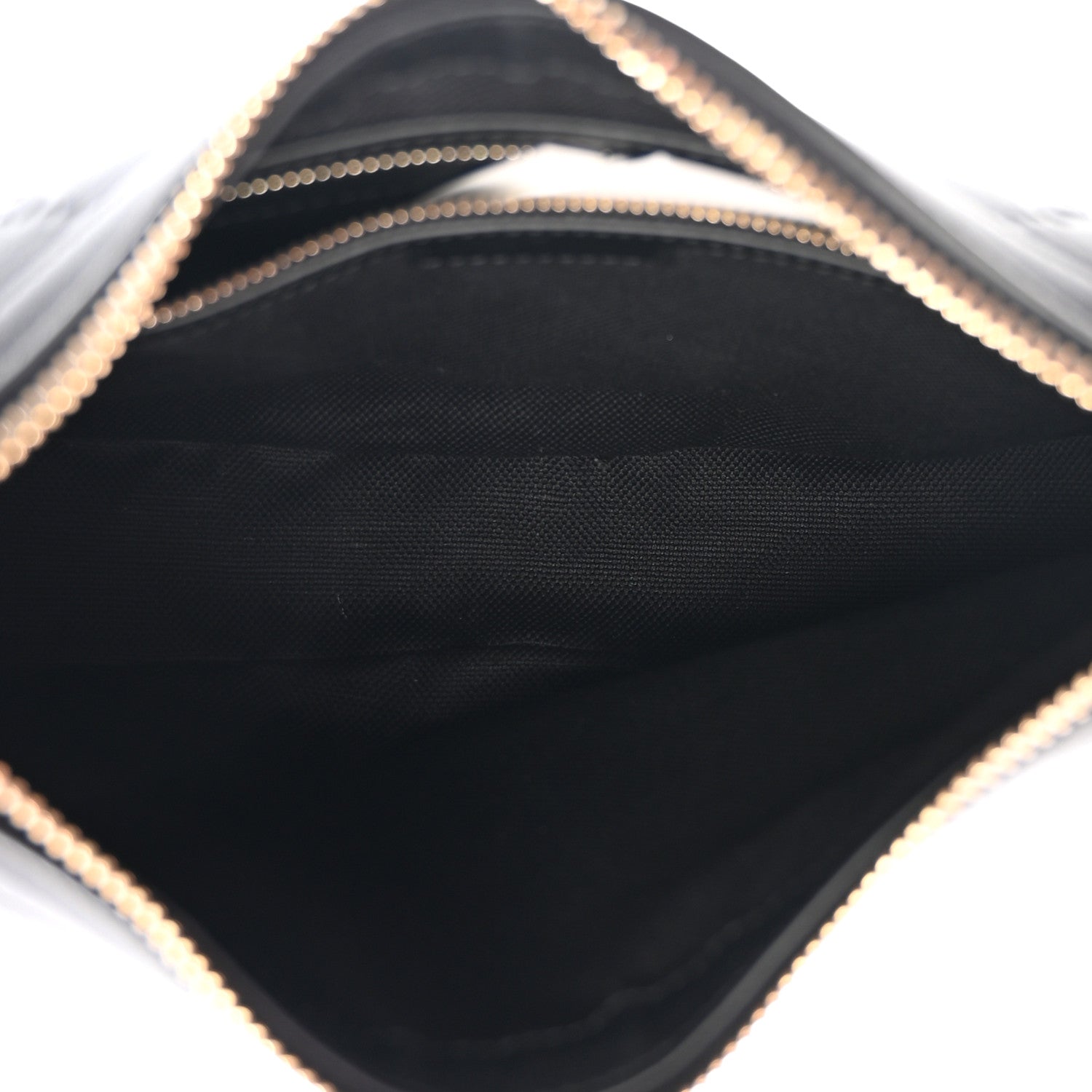 GG Calfskin Embossed Emblem Medium Half Moon Shoulder Bag Black