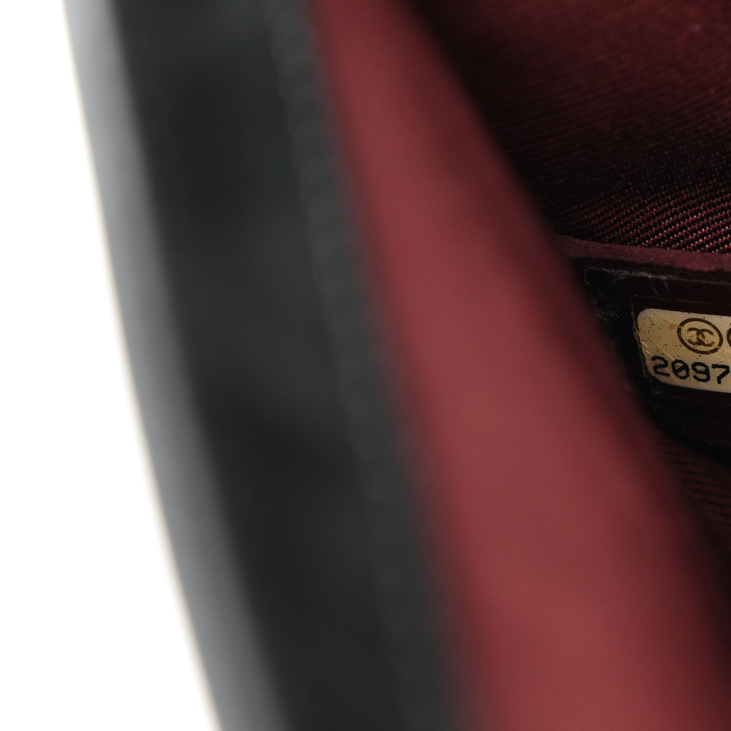 Iridescent Calfskin Small Happy Stitch Flap Black