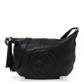 Pebbled Calfskin Medium Soho Hobo Black
