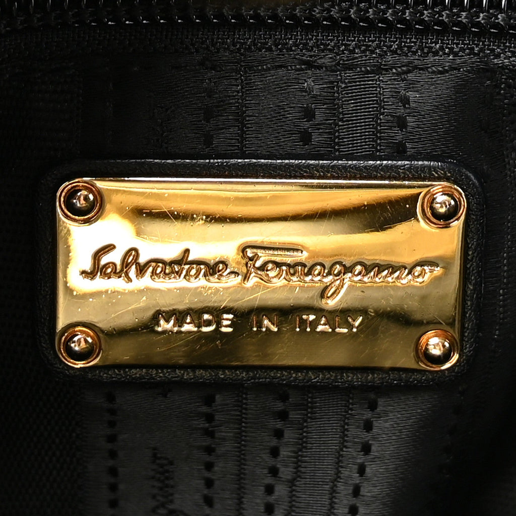 Calfskin Trifolio Tote Black