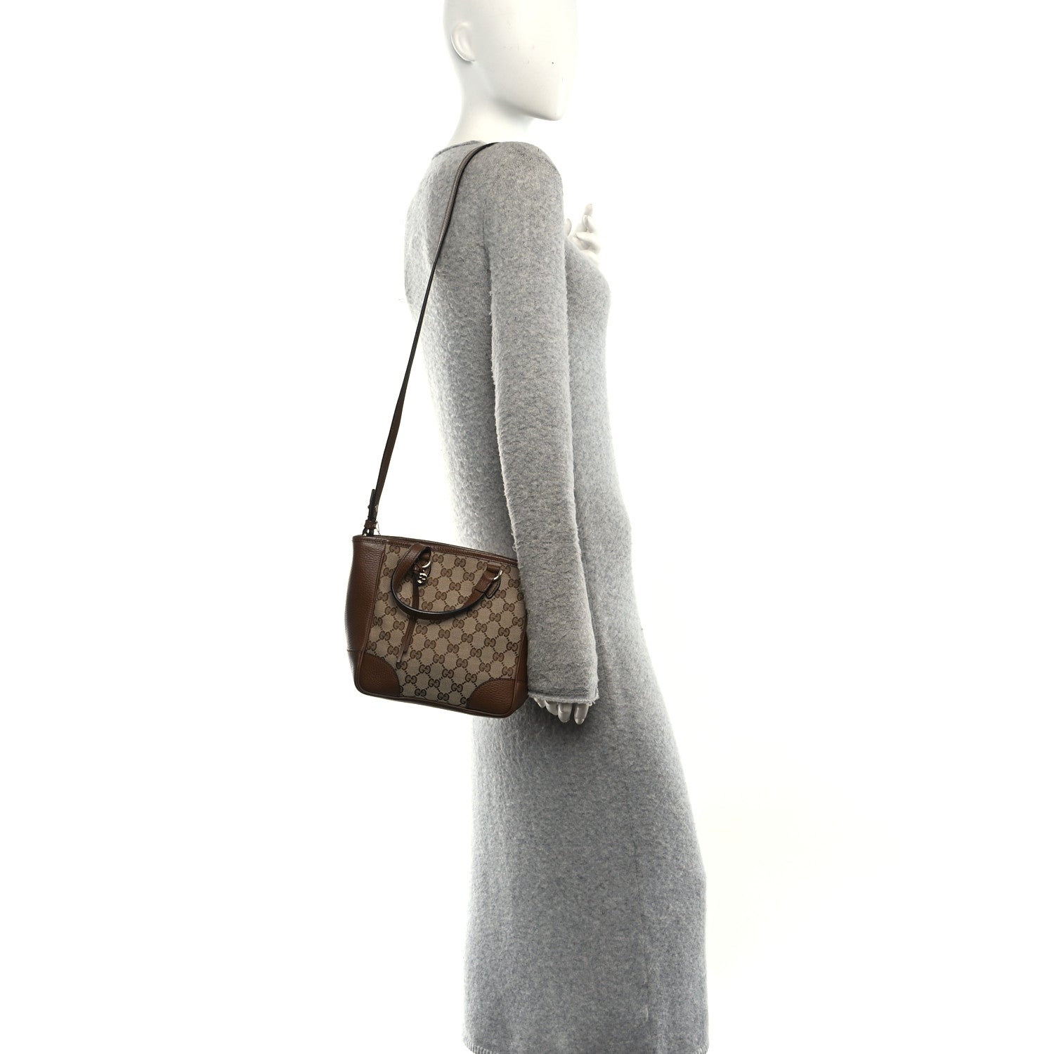 Monogram Small Bree Tote Beige Tabacco