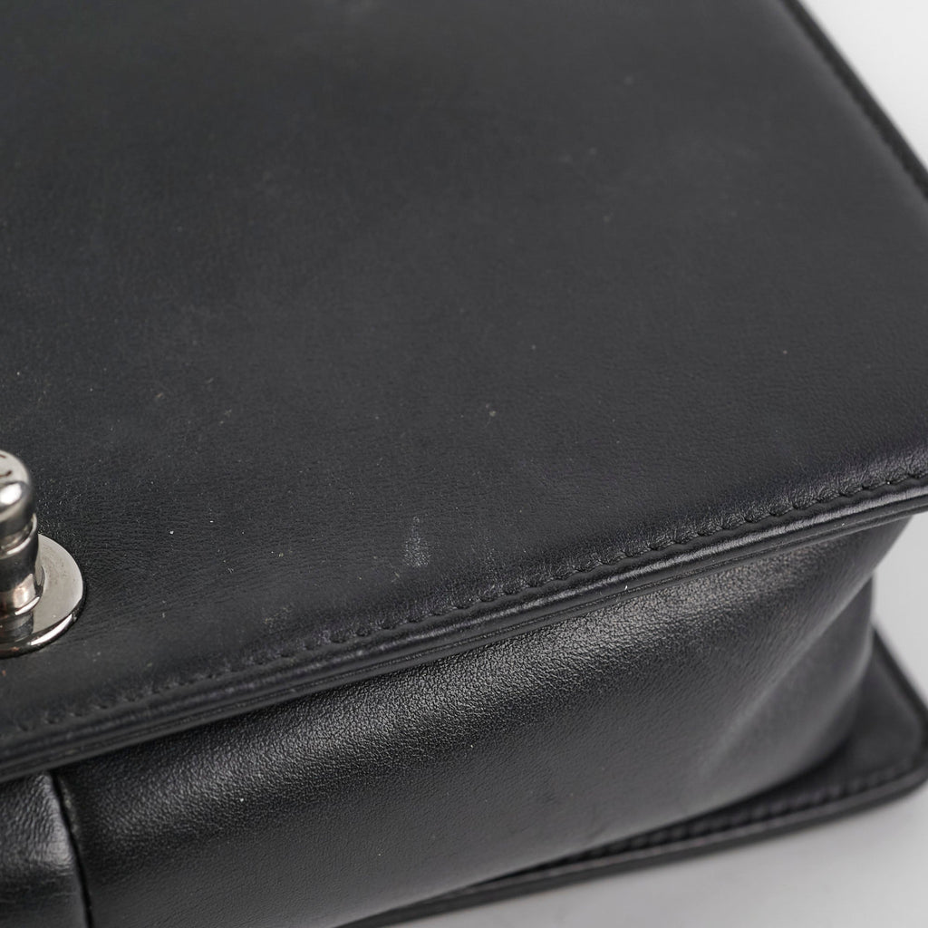 Chanel Old Medium Boy Black Lambskin