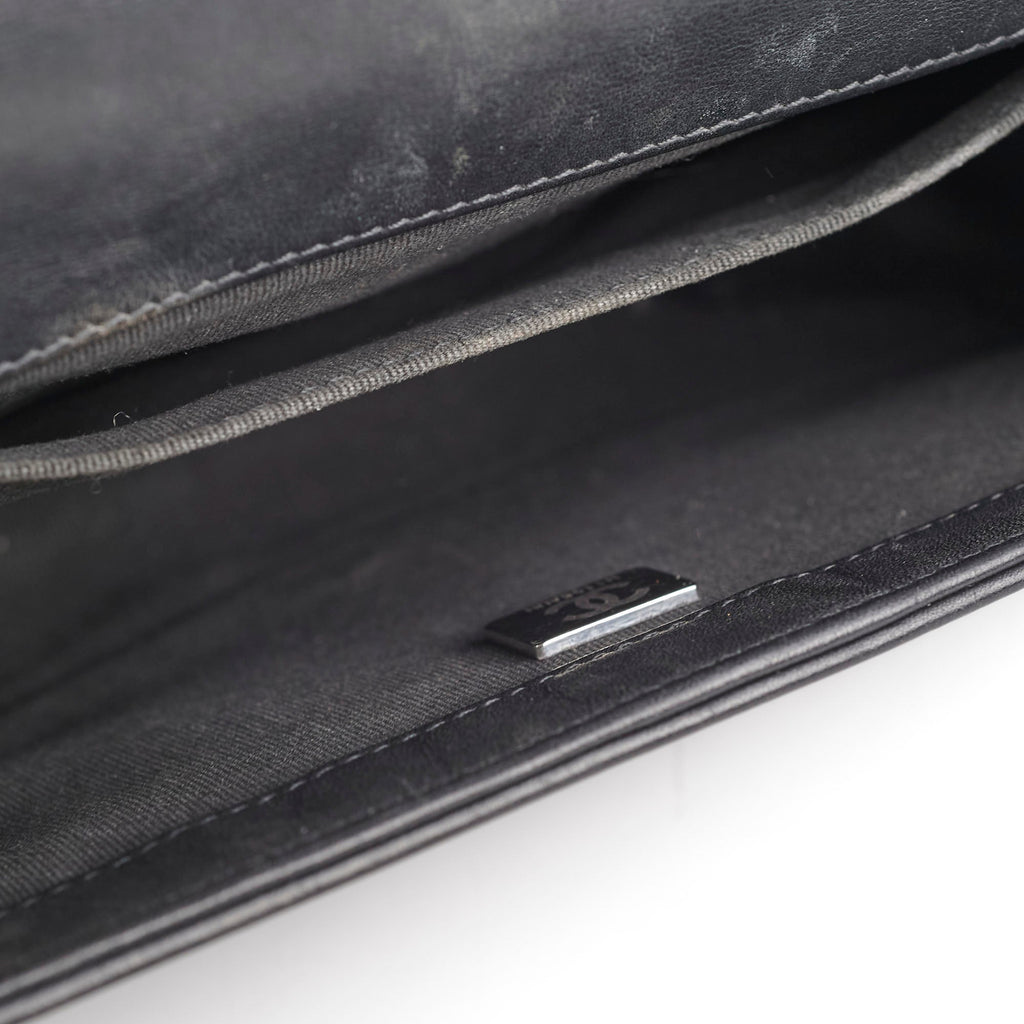 Chanel Old Medium Boy Black Lambskin