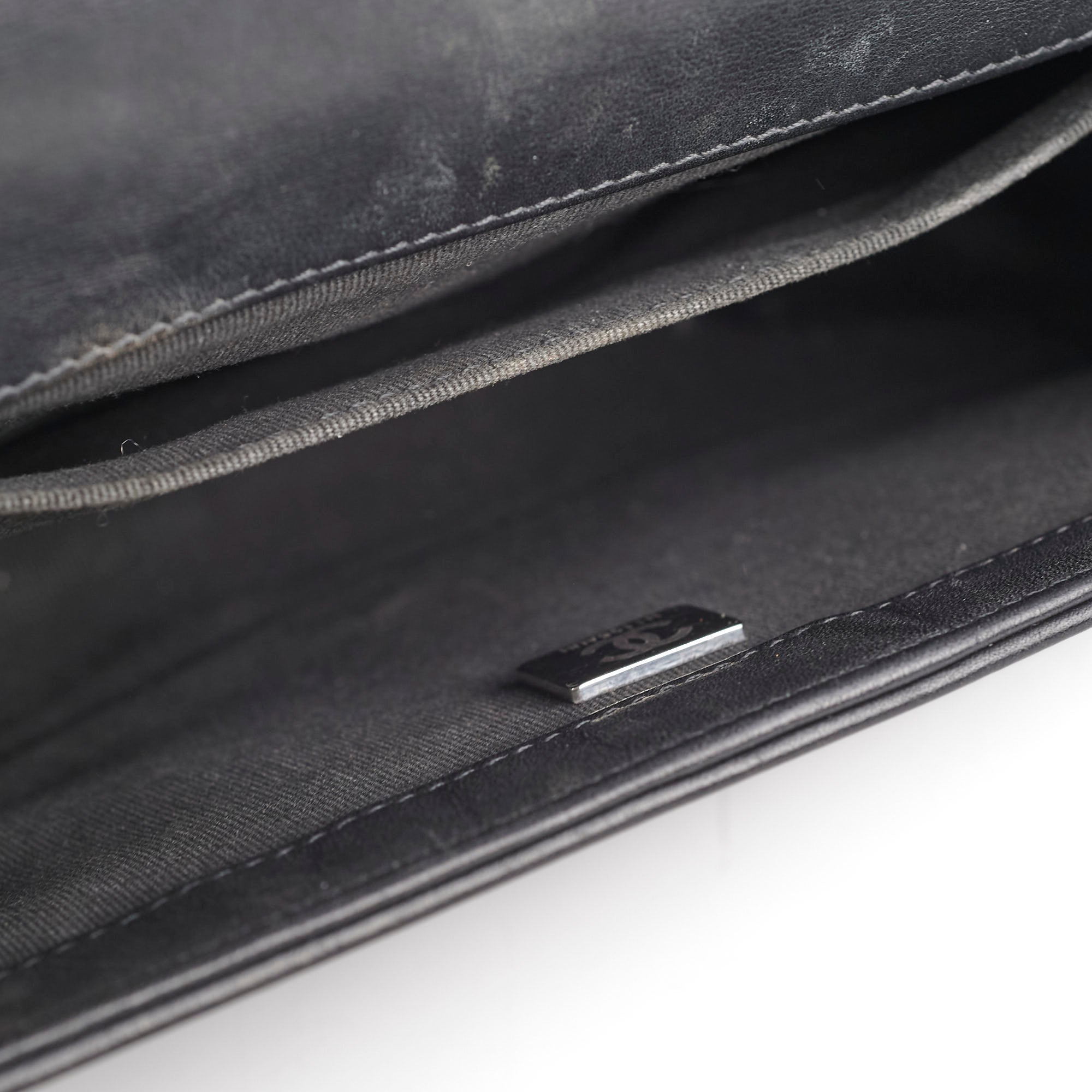 Chanel Old Medium Boy Black Lambskin