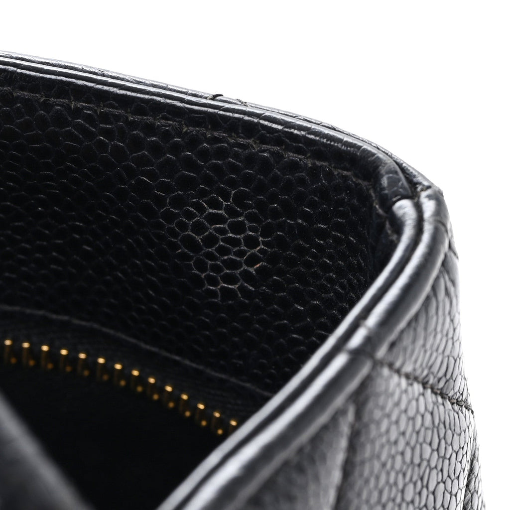 Caviar Quilted Medallion Tote Black