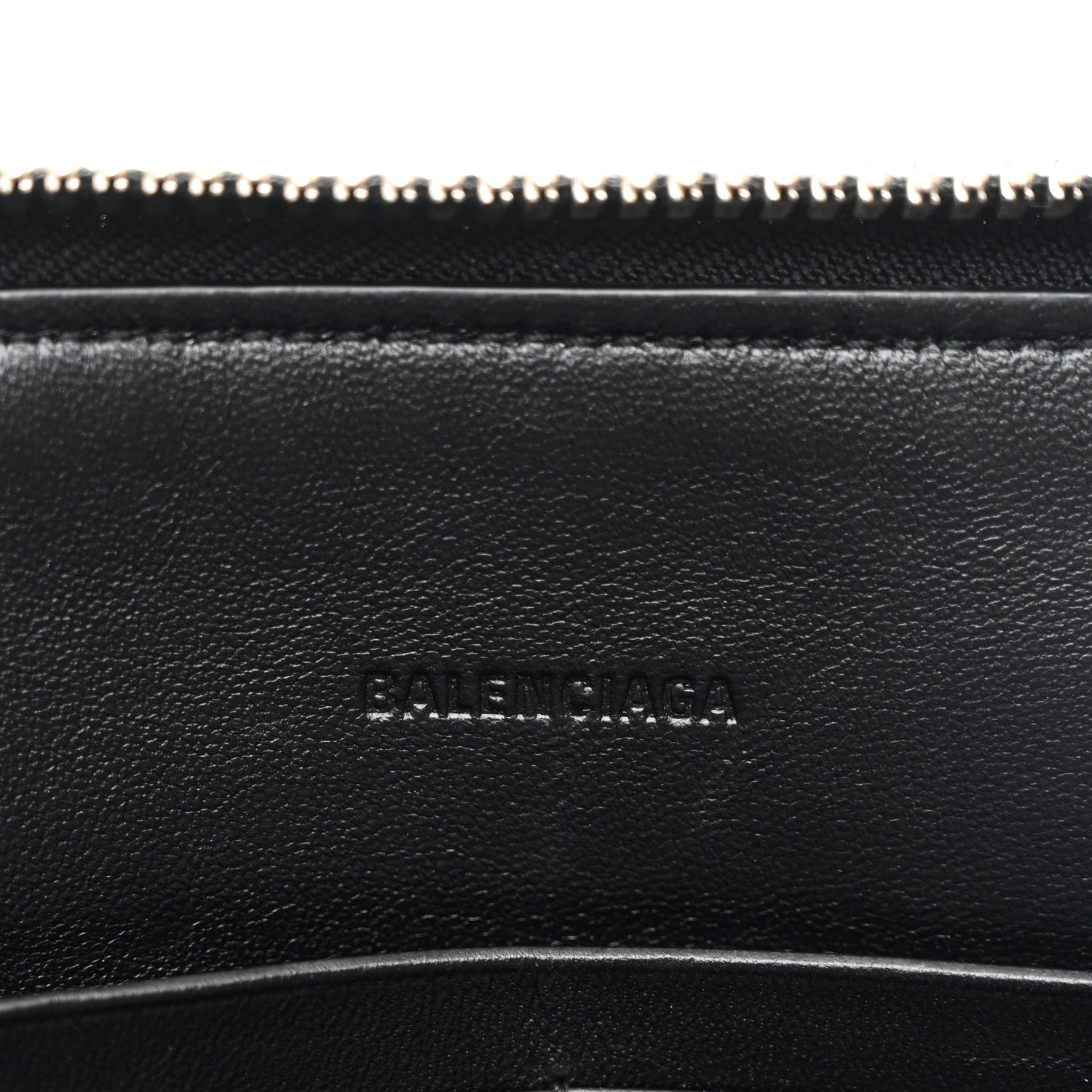 Calfskin Chain Cuff Wristlet Wallet Black