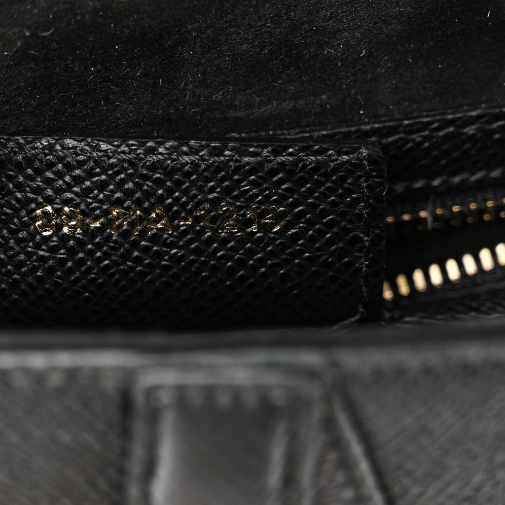 Grained Calfskin Saddle Bag Black