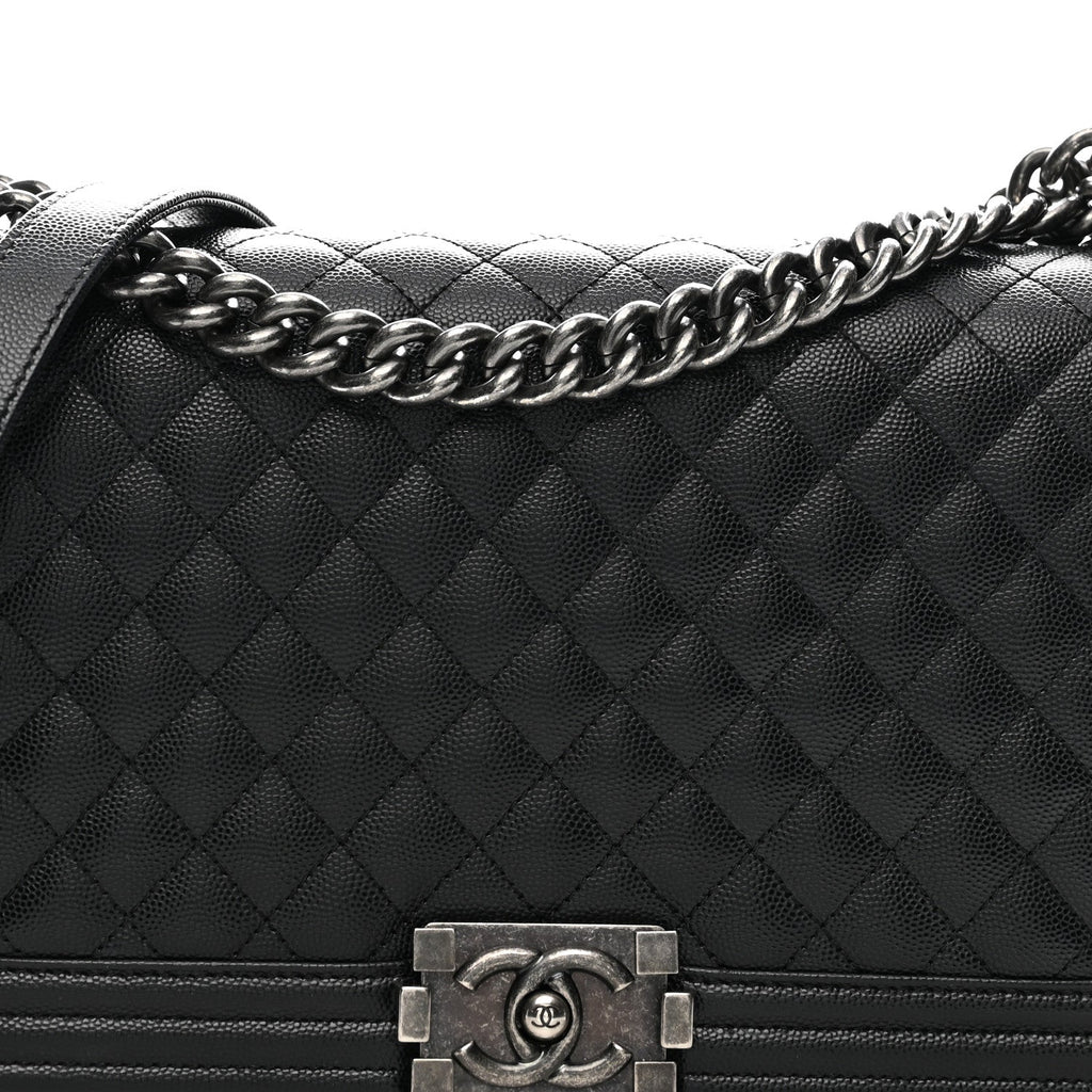 Caviar Quilted New Medium Boy Flap Black