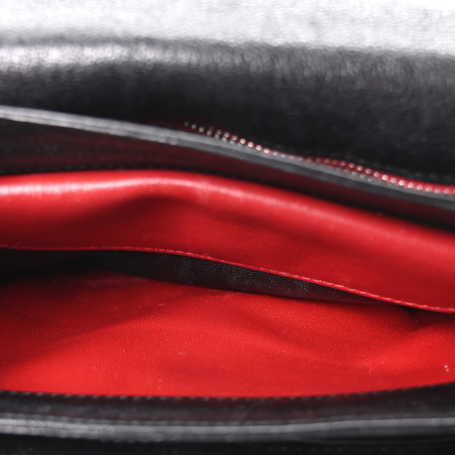 Grained Calfskin Saffiano Robot Shoulder Bag Black White