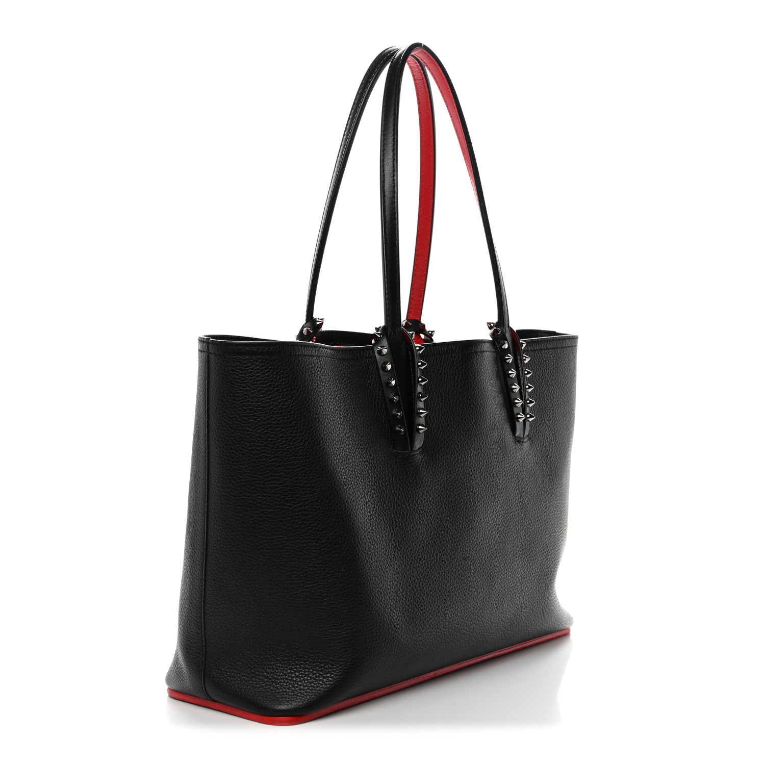 Calfskin Spikes East West Cabata Tote Black
