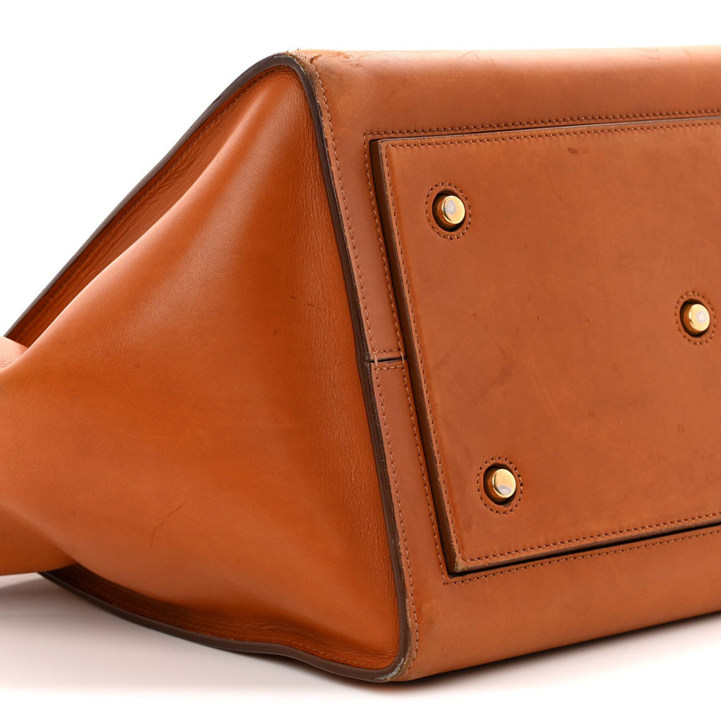 Natural Calfskin Medium Tie Knot Tote Tan