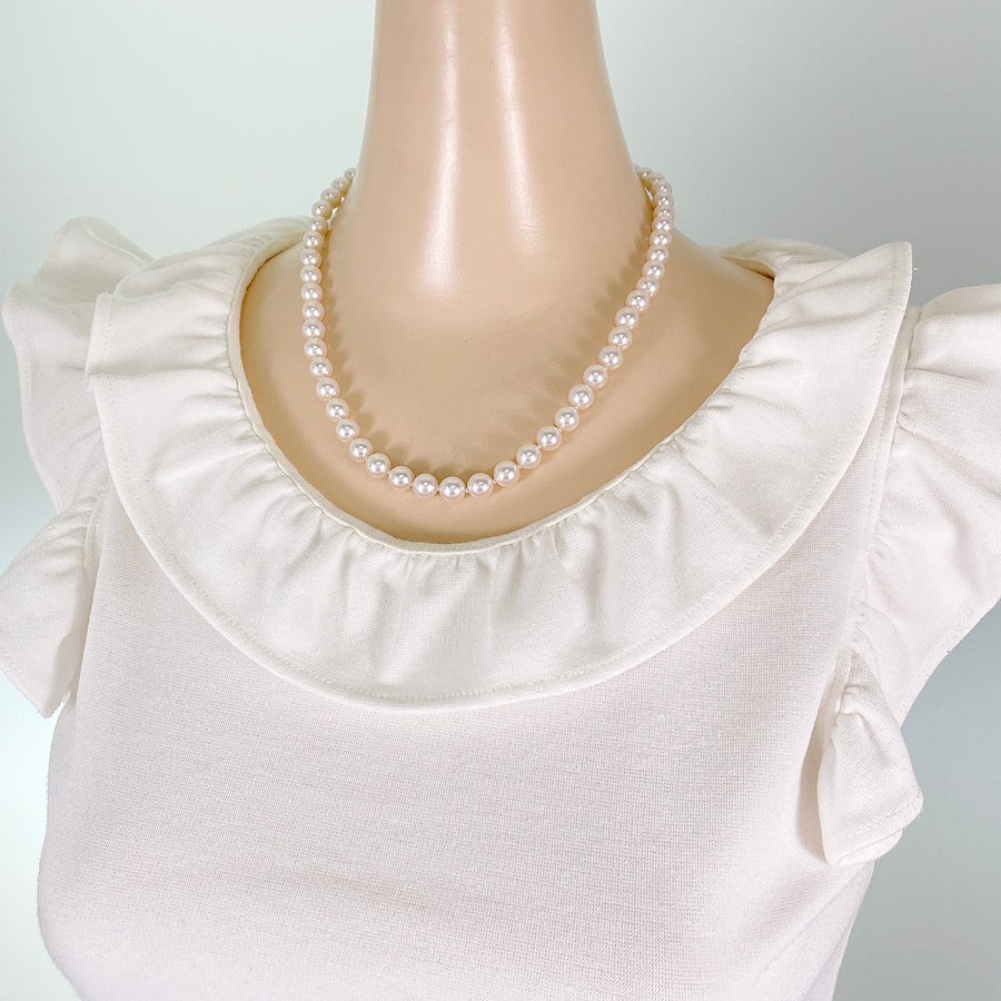 Necklace White gold Akoya Pearl
